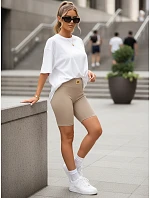 Dámske športové cyklistické šortky, béžové, FashionStreet SY0559