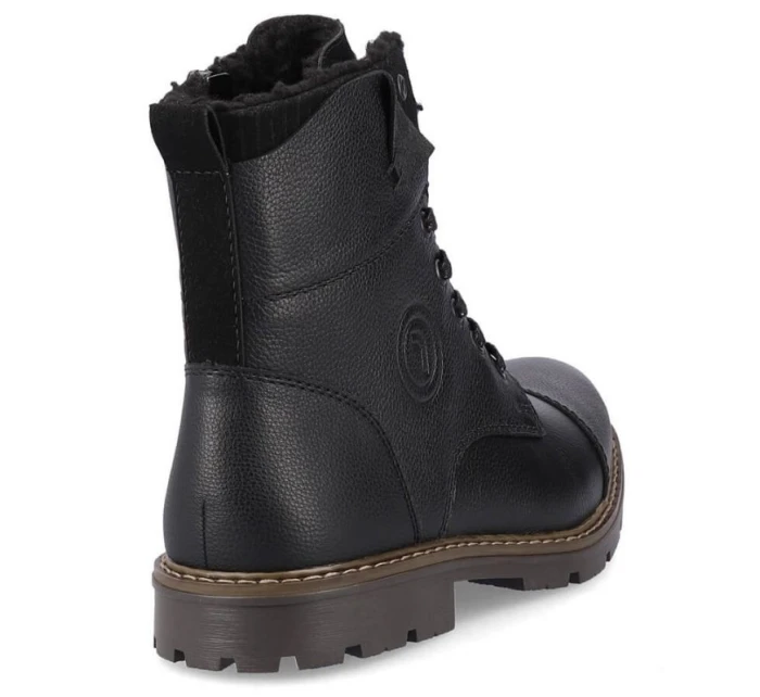 M model 20571632 vlněné zateplené kožené boty černé - Rieker