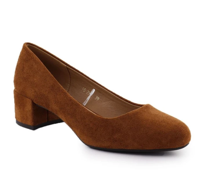 Camel semišové lodičky na klinoch Sergio Leone PB291