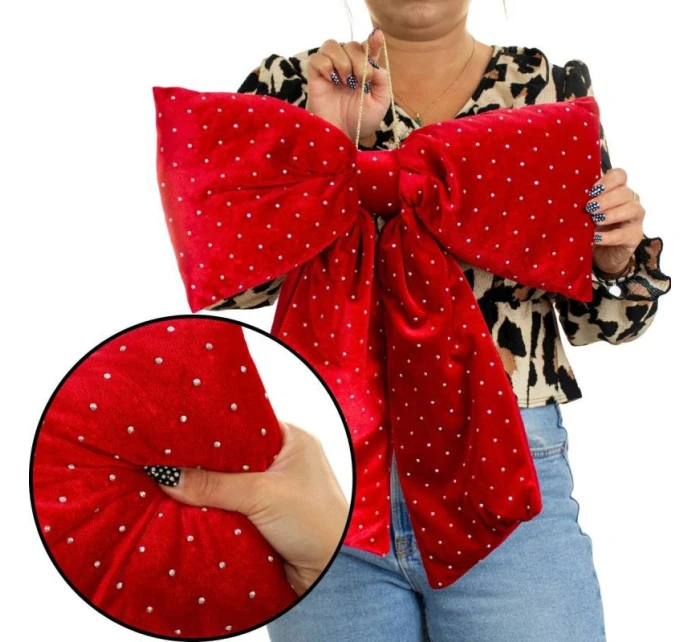 Dekoratívny luk 39x50 cm červená sľuda Dekoratívny luk 39x50 cm červená sľuda