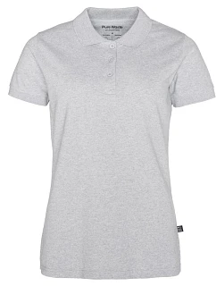 Dámské piqué polo z těžké bavlny 74.0 grey melange model 22413058 - Pure Waste