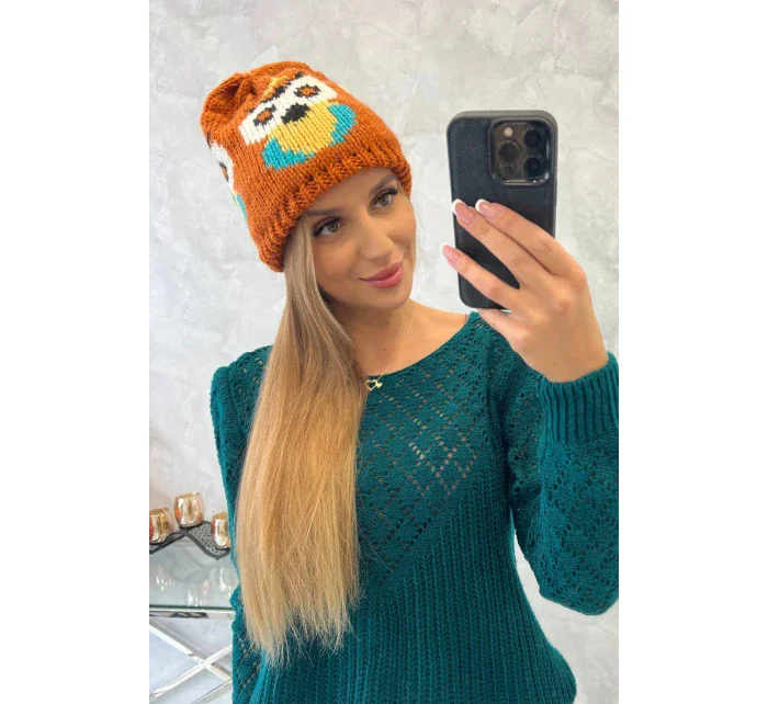 Dámska čiapka Ofelia K349 červená