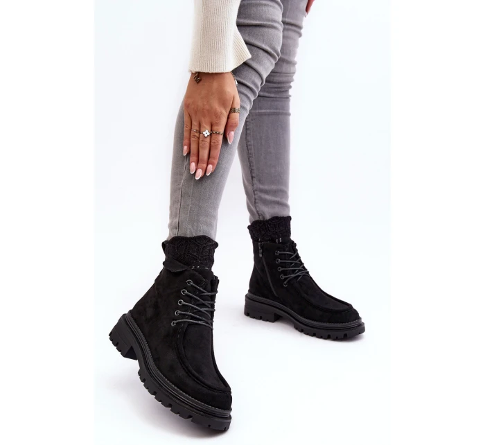 Damskie Botki Trapery Na Suwak Czarne Apolosi Damskie Botki Trapery Na Suwak Czarne Apolosi