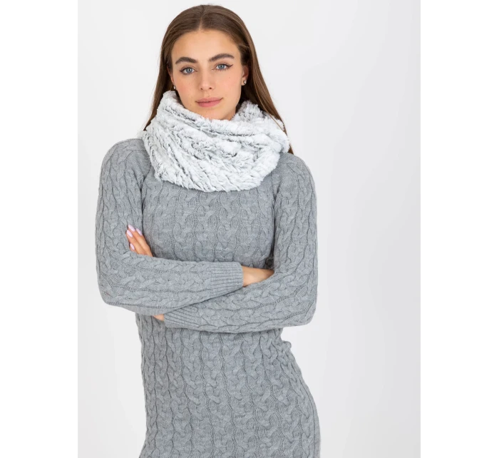 Tunelová šála AT KM model 21370637 bílá a černá - FPrice