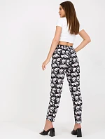 Nohavice D73771M61869M čiernobiele