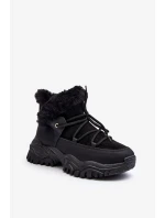 Dámské Trapper Boty S Kožešinou Černé model 20042290 - Kesi Dámské Trapper Boty S Kožešinou Černé model 20042290 - Kesi