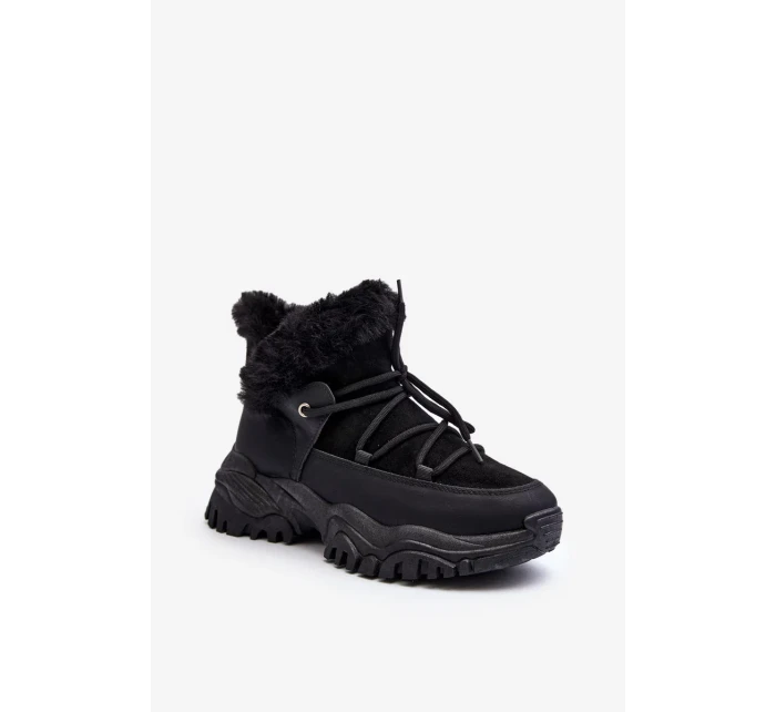 Dámské Trapper Boty S Kožešinou Černé model 20042290 - Kesi Dámské Trapper Boty S Kožešinou Černé model 20042290 - Kesi