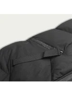 Dlouhá černá dámská vesta s kapucí model 17552853 - J.STYLE