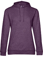 B&C #Hoodie /women Dámska mikina s kapucňou 01.W04W fialová melírovaná
