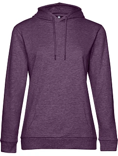 B&C #Hoodie /women Dámska mikina s kapucňou 01.W04W fialová melírovaná