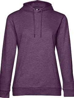 B&C #Hoodie /women Dámska mikina s kapucňou 01.W04W fialová melírovaná