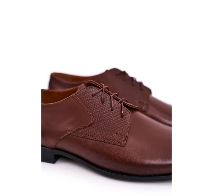 Męskie Skórzane Mokasyny BEDNAREK Brązowe