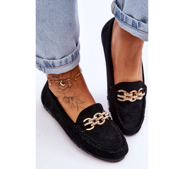 Dámské semišové mokasíny Černá model 21619608 - Boto