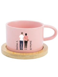 Personalizovaný keramický hrníček Makronka s párem 