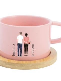 Personalizovaný keramický hrníček Makronka s párem 