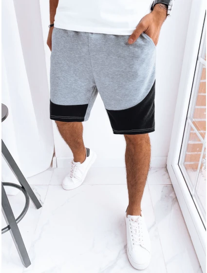 FashionStreet pánske svetlosivé teplákové šortky SX2248