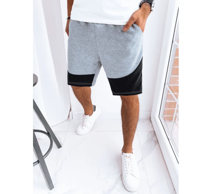 FashionStreet pánske svetlosivé teplákové šortky SX2248