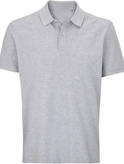 SOL'S Pegase Unisex piqué polokošeľa z hrubej bavlny 25.4242 šedá melírovaná