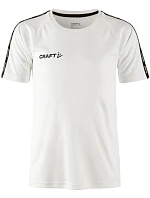 Craft Teamwear Squad Go Contrast Jersey Jr Detské kontrastné športové tričko 82.2727 biele Craft Teamwear Squad Go Contrast Jersey Jr Detské kontrastné športové tričko 82.2727 biele