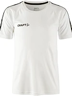 Craft Teamwear Squad Go Contrast Jersey Jr Detské kontrastné športové tričko 82.2727 biele