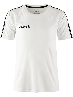 Craft Teamwear Squad Go Contrast Jersey Jr Detské kontrastné športové tričko 82.2727 biele