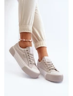 Dámské tenisky na tlusté podrážce model 21650049 šedé - Lee Cooper Dámské tenisky na tlusté podrážce model 21650049 šedé - Lee Cooper