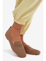 Materiálové dámské mokasyny světle hnědé Dorielle Materiálové dámské mokasyny světle hnědé Dorielle