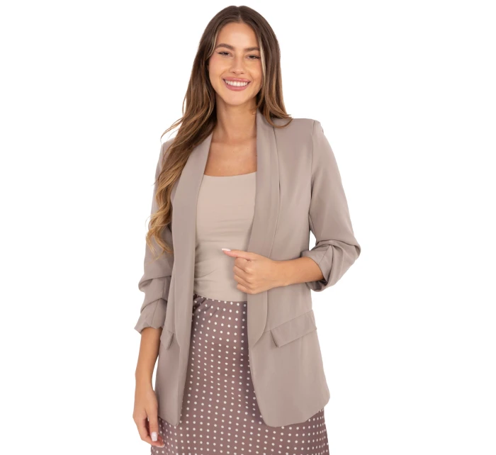 Marynarka IT MA model 21480431 ciemny bezowy - FPrice Marynarka IT MA model 21480431 ciemny bezowy - FPrice