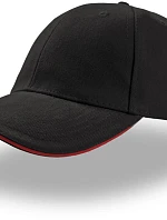 Atlantis Headwear Liberty Sandwich 6-panelová čiapka „Liberty Sandwich“ 33.0005 čierna/červená