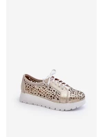 Kožené Polobotky Na Platformě Bežové model 21646202 - Zazoo