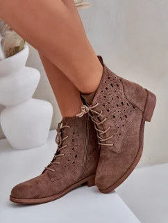 Šněrovací Boty S Vzorem Hnědé model 21685089 - S.Barski