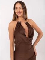 Sukienka IT SK model 21768592 brązowy - FPrice Sukienka IT SK model 21768592 brązowy - FPrice