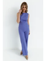 S115 Kombinéza so širokými nohavicami - svetlo fialová