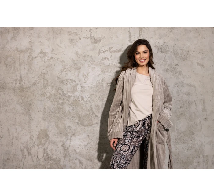 Župan One And model 20751422 Long Beige - Momenti Per Me Župan One And model 20751422 Long Beige - Momenti Per Me