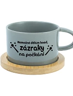 I CAN'T DO IT NOW, I CAN'T WAIT - šedý pohár na makrónky 200 ml