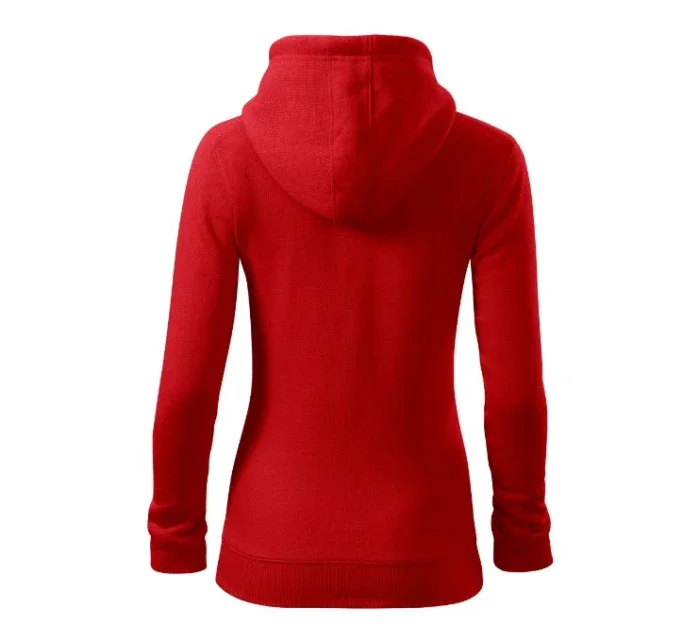 Trendy mikina na zips pre ženy červená