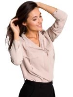 Dámská halenka model 18487572 béžová - STYLOVE