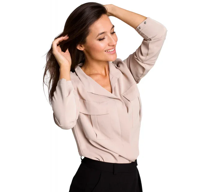 Dámská halenka model 18487572 béžová - STYLOVE