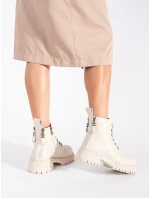 Pohodlné dámske členkové topánky hnedá platforma Pohodlné dámske členkové topánky hnedá platforma