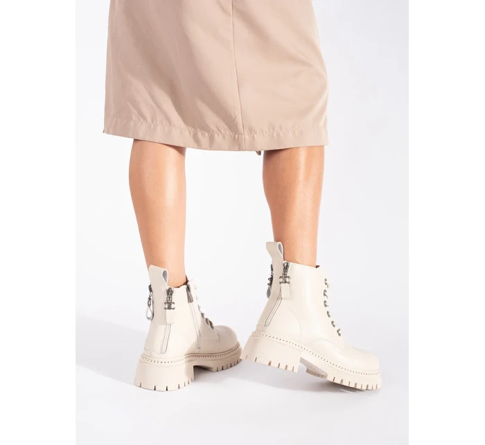 Pohodlné dámske členkové topánky hnedá platforma Pohodlné dámske členkové topánky hnedá platforma