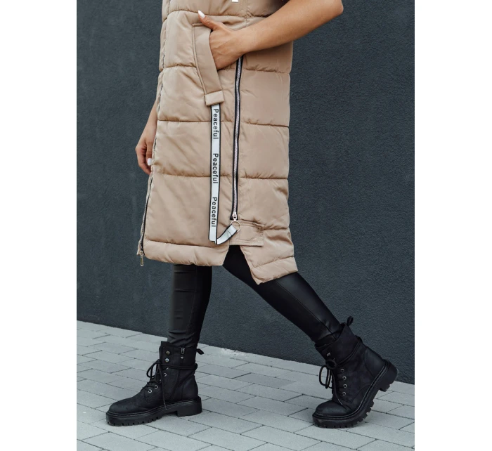 Dámska prešívaná vesta SKYLER camel FashionStreet TY4503
