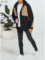 Pánská zimní bunda s kapucí v barvě camel Dstreet model 21991402 - FashionStreet