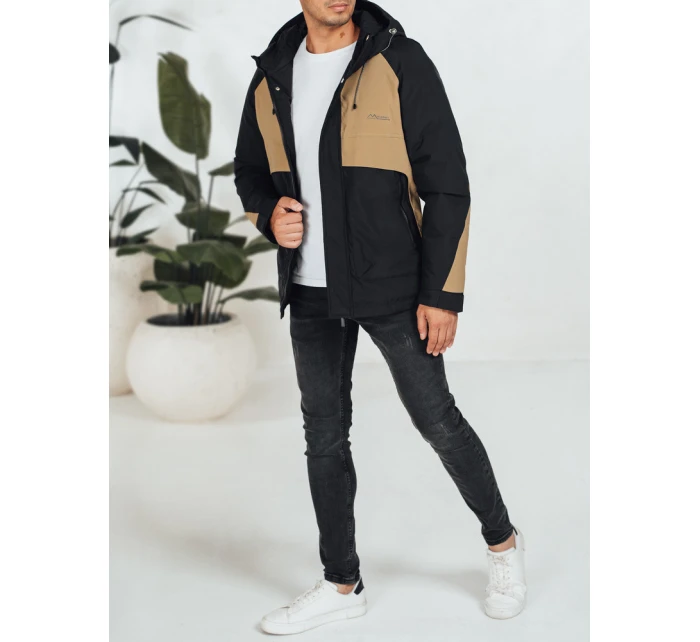 Pánská zimní bunda s kapucí v barvě camel Dstreet model 21991402 - FashionStreet