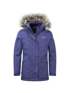 Trollkids Dievčenský zimný kabát Oslo Coat XT s kapucňou Purple (180-154)