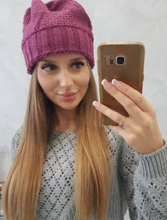 Dámska čiapka Danuta K331 tmavo fialová