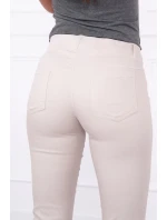 Džínsové nohavice béžovej farby