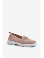 Dámské Mokasíny Na Ploché Podrážce S Zlatým Růžové model 21665508 - EVENTO Dámské Mokasíny Na Ploché Podrážce S Zlatým Růžové model 21665508 - EVENTO