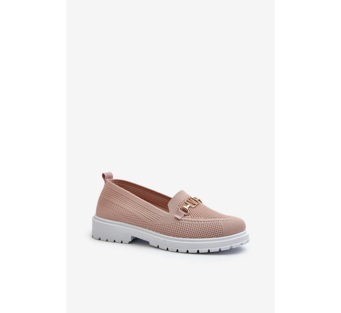 Dámské Mokasíny Na Ploché Podrážce S Zlatým Růžové model 21665508 - EVENTO Dámské Mokasíny Na Ploché Podrážce S Zlatým Růžové model 21665508 - EVENTO