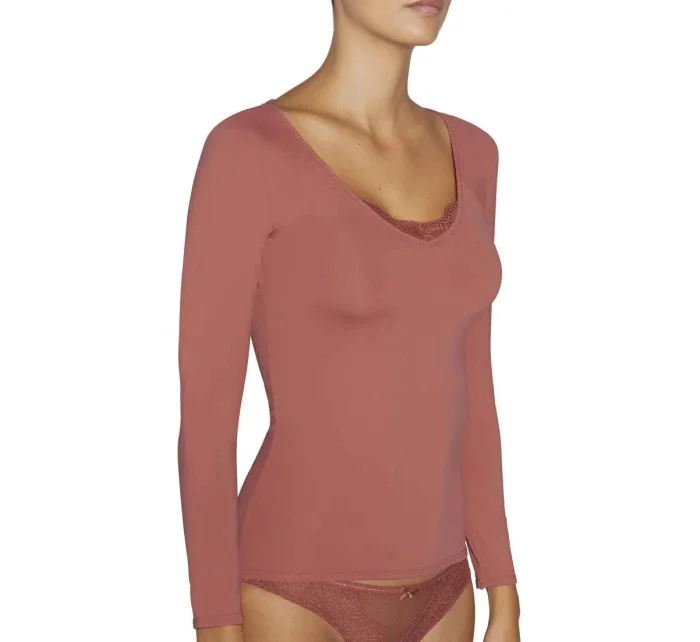 Dámske tričko s dlhým rukávom 19185 červená - Ysabel Mora