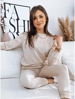 Dámská tepláková souprava MILIAN AY0819 béžová - FashionStreet  
